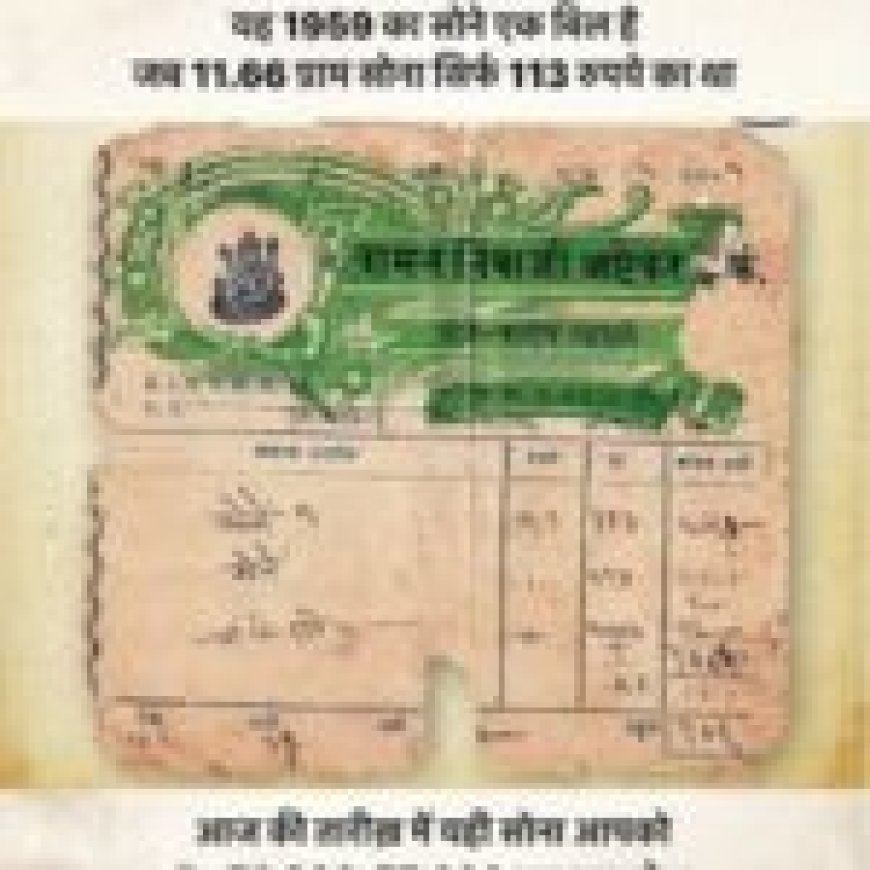 113 रुपिया म 11.66 ग्राम सोना...!, जानव कोन बखत बेचावत रिहिस ये दाम म...