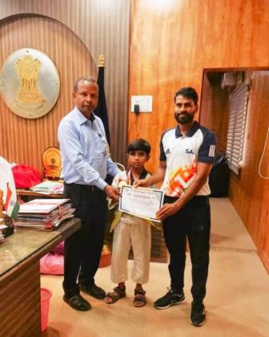 आयुष ने पुमसे में स्वर्ण और ताइक्वांडो में कांस्य पदक जीतकर बढ़ाया जिले का मान