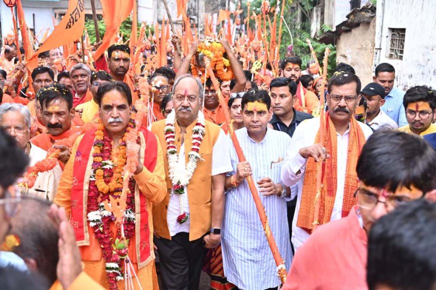 कांवड़ यात्रा में शामिल हुए राजस्व मंत्री वर्मा