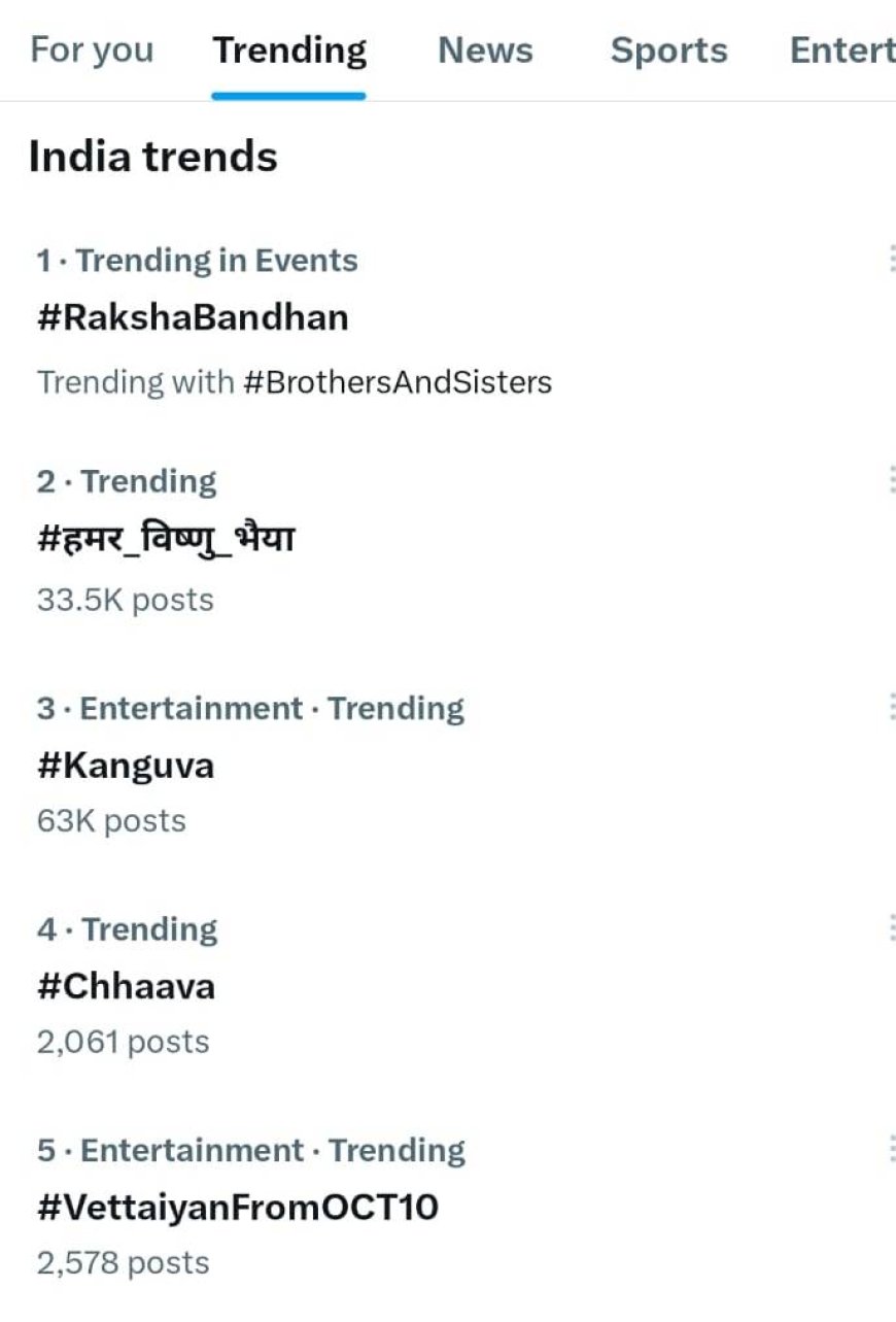 सोशल मीडिया प्लेटफार्म एक्स पर पूरे दिन ट्रेंड करता रहा हमर-विष्णु-भैया