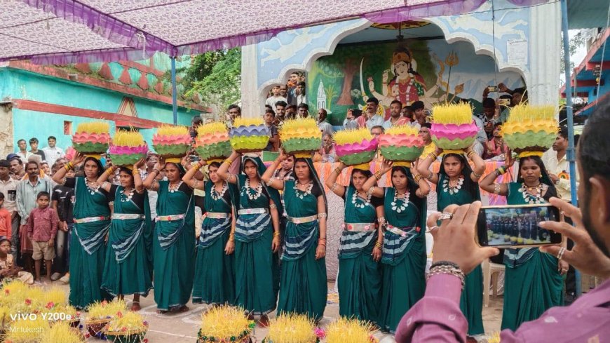 कोलिहा (मुंण्डा) मे जबर भोजली  प्रतियोगिता