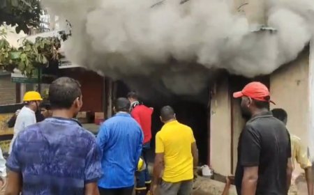 पटाखा गोदाम में भीषण आग, धमाकों से शहर में हड़कंप