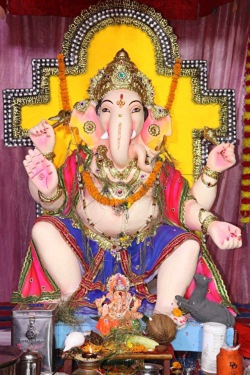 रावतपुरा कालोनी में तृतीय वर्ष विराजे गजराज
