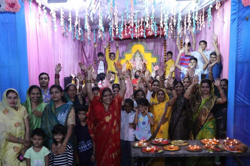 रावतपुरा कालोनी में तृतीय वर्ष विराजे गजराज