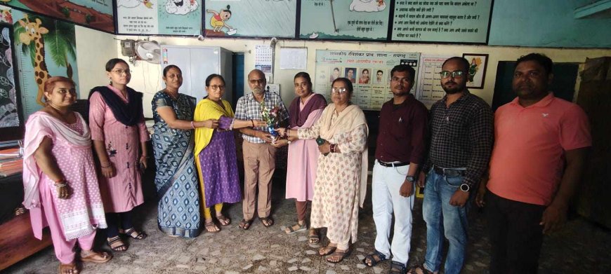 शासकीय रविशंकर प्राथमिक शाला रायगढ़ में हुआ न्यौता भोज