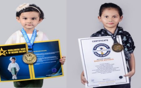 3 साल की भविशा ने 141 सेकेण्ड में सुनाए 100 देशों की राजधानियों के नाम, राजधानी की बेटियों ने बनाए वर्ल्ड रिकॉर्ड्स