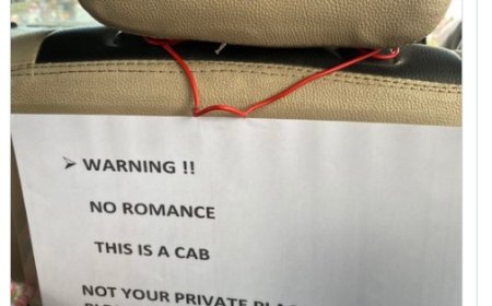 प्रेमी जोड़ों के कैब में रोमांस से परेशान… ड्राइवर ने चिपका दिया चेतावनी फॉर्म