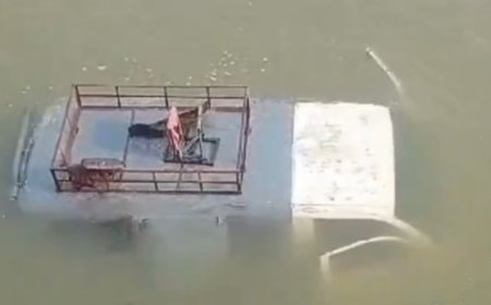 नदी में गिरी स्कूल बस, 15 बच्चे गंभीर रूप से घायल