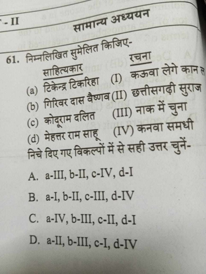 छत्तीसगढ़ के साहित्यकारों की रचनाओं से संबंधित एक सवाल में डहरचला के प्रेरणास्त्रोत टिकेन्द्र टिकरिहा जी के नाम का उल्लेख...
