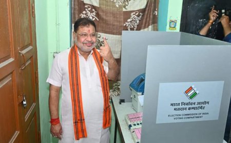 रायपुर दक्षिण विस उप चुनाव 2024 : भाजपा प्रत्याशी सुनील सोनी ने किया मतदान, बताया वोट का महत्व