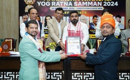 नई दिल्ली में पतंजलि योग रत्न सम्मान से सम्मानित हुए शिशिर कुमार साहू