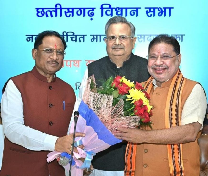 विस अध्यक्ष डॉ. सिंह ने नवनिर्वाचित विधायक सोनी को दिलाई विधानसभा सदस्यता की शपथ