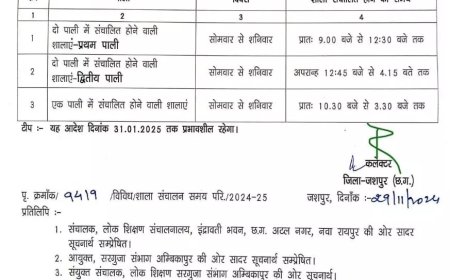 ठण्ड को देखते हुए कलेक्टर ने बदला स्कूल का समय, देखें आदेश