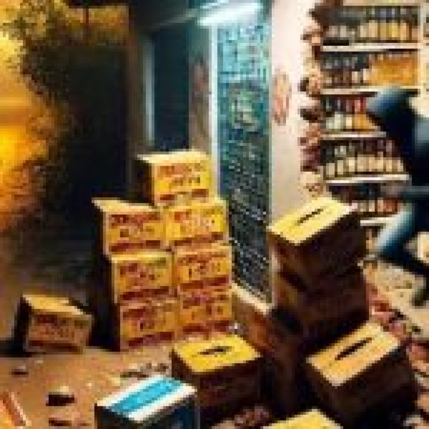 शराब की दुकान में घुसे चोर… 80 पेटी शराब और कैश लेकर हुए फरार… CCTV में कैद पूरी वारदात...