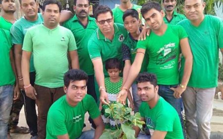 रामलला मूर्ति प्राण प्रतिष्ठा के पावन  अवसर पर विशाल पौधारोपण  सरस्वती शिशु मंदिर अमलेश्वर डीह में  22 जनवरी को