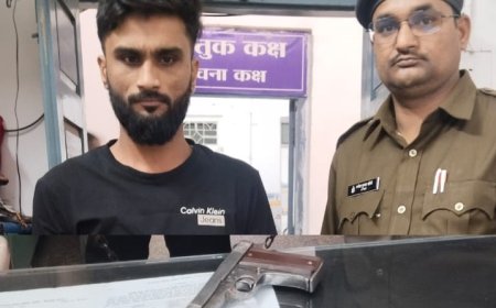 हाण्डीपारा में देशी पिस्टल के साथ युवक गिरफ्तार