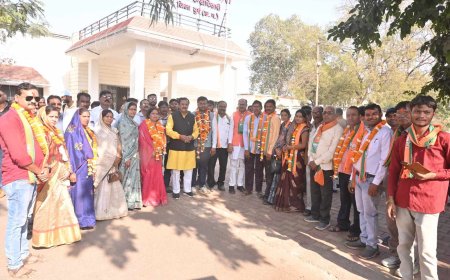 नामांकन महारैली के साथ भाजपा अध्यक्ष एवं पार्षद प्रत्याशीयों ने किया नामांकन दाखिल, उमड़ा विशाल जनसैलाब