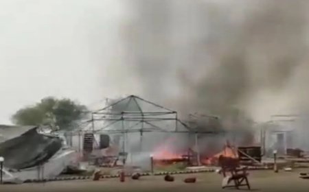 महाकुंभ में फिर से लगी आग, कई टेंट जलकर हुए राख