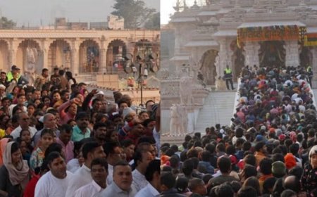 96 घंटे में 65 लाख श्रद्धालु अयोध्या पहुंचे
