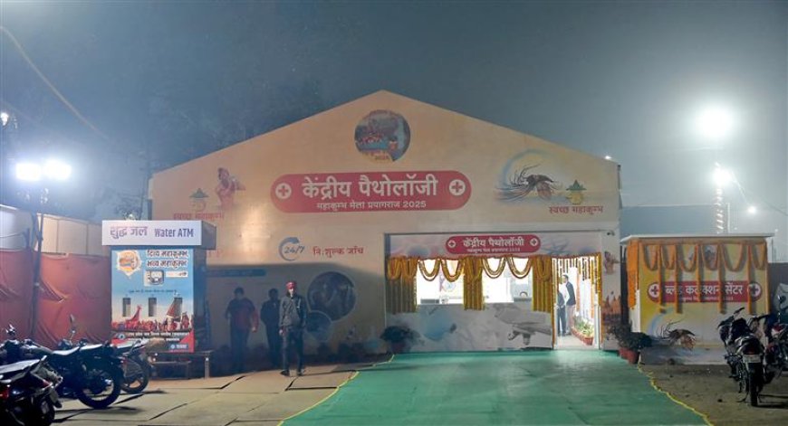 प्रयागराज महाकुंभ 2025 की तैयारियों का रात में विहंगम नजारा....