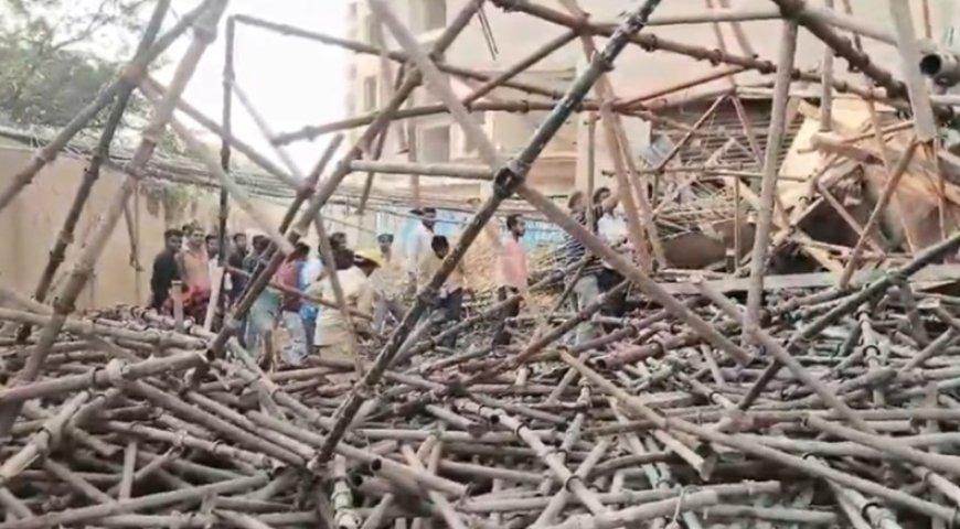 वीआईपी रोड में निर्माणाधीन बिल्डिंग में बड़ा हादसा, 10 मजदूर घायल, 3 की हालत गंभीर