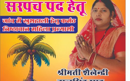 चुनाव चिन्ह नारियल पेड छाप  मिलते ही सक्रिय हुई  सरपंच प्रत्याशी श्रीमती शैलेंद्री ढालसिंह साहू