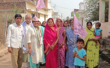 जिला पंचायत छेत्र क्रमांक 10 के कांग्रेस प्रत्याशी सुश्री संतोषी तिवारी को मिल रहा जन जन का समर्थन,नुक्कड नाटक से भी  काँग्रेस के पक्ष मतदान करने कर रही  अपील