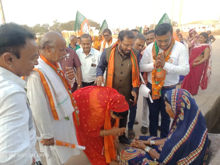 भाजपा अध्यक्ष प्रत्याशी योगेश निक्की भाले को जन आशीर्वाद यात्रा में मिल रहा है भारी समर्थन, कमल खिलाएंगे, पाटन को संवारेंगे की गूंज