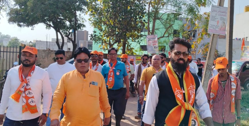 प्रचार के आखिरी दिन ,शिवसेना ने अमलेश्वर के सभी 18 वार्डो में निकाली अपनी जनसमर्थन रैली, बड़ी संख्या में शामिल हुए शिवसैनिक, ग्रमीणों ने किये  स्वागत एवं जीत की दी अग्रिम बधाई