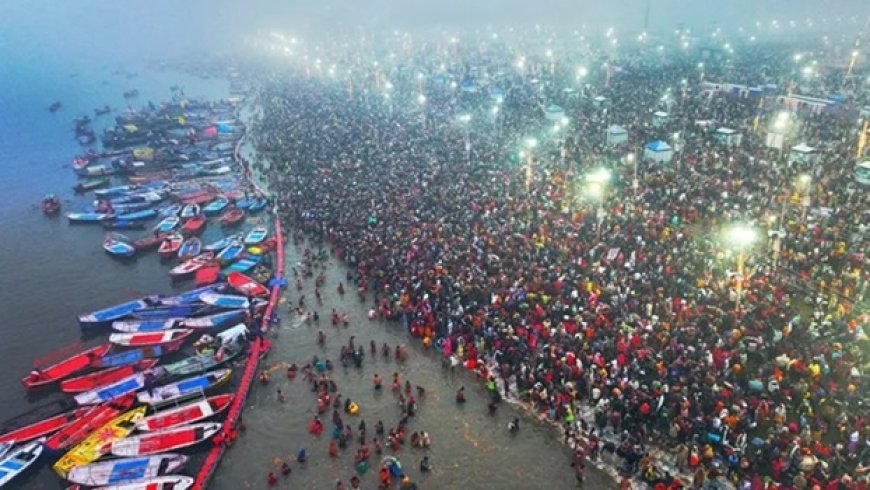 महाकुंभ 2025: संगम के सभी रास्तों पर 10 KM तक आस्था का जनसैलाब