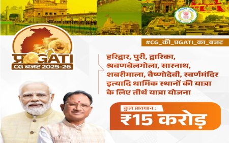 छत्तीसगढ़ बजट 2025: तीर्थ यात्रा योजना के लिए 15 करोड़ रुपये का प्रावधान