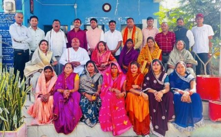 ग्राम पंचायत तेंदुआ में नवनिर्वाचित पंच, सरपंच का शपथ ग्रहण