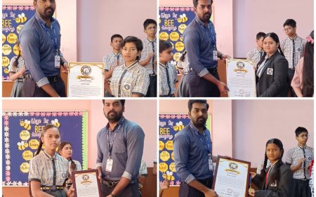 *शिवोम् विद्यापीठ स्कूल के बच्चों ने ली वर्ल्ड रिकॉर्ड इवेंट में भाग मिला सूर्य पुत्र अवॉर्ड*
