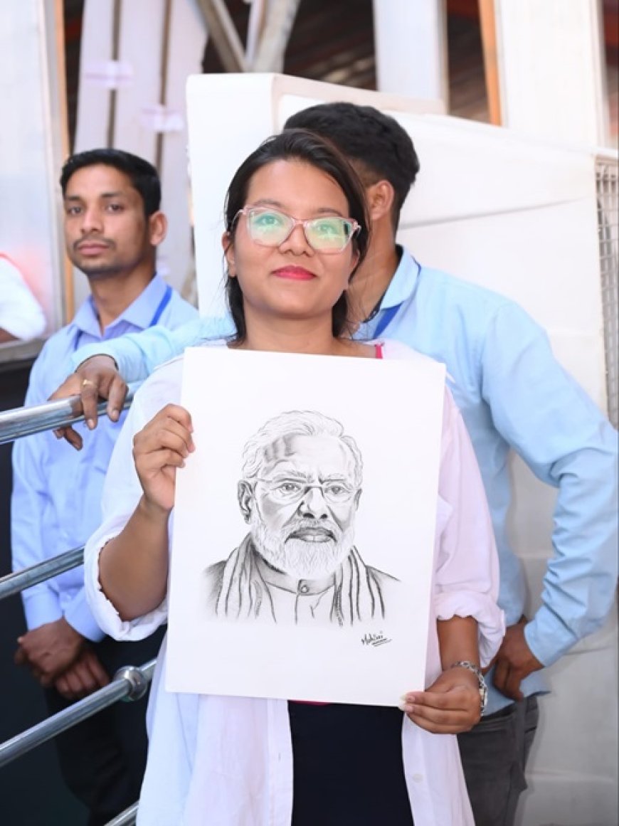 प्रधानमंत्री नरेंद्र मोदी के संबोधन के दौरान एक ऐसा मानवीय और भावनात्मक पल आया, जिसे सभा में उपस्थित प्रत्येक व्यक्ति ने देखा  और दिल से सराहा