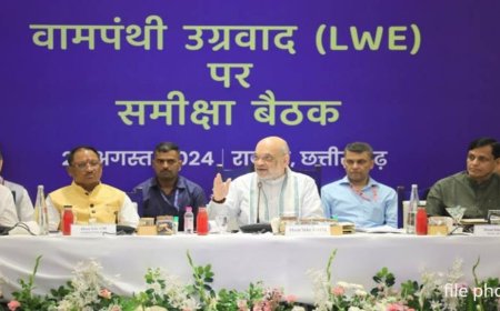 छत्तीसगढ़ में नक्सलवाद के खात्मे को लेकर एक अहम बैठक नवा रायपुर के मेफेयर रिसॉर्ट में शुरू, केंद्रीय गृह मंत्री अमित शाह कर रहे हैं अध्यक्षता