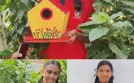 शिवोम विद्यापीठ के बच्चों ने पक्षियों को दाना डाल कर दिया प्रकृति प्रेम का संदेश