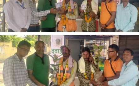 प्रेस क्लब अमलेश्वर  ने किया श्रमिक दिवस पर सफाई कर्मचारियों का सम्मान पंचायत समय से ही पालिका में कर रहे हैं काम