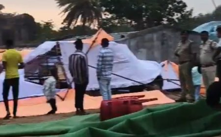 तेज आंधी ने रोका डिप्टी सीएम शर्मा का कार्यक्रम