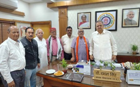 डॉ रमन सिंह से धारा 49 को विलोपित करने विधानसभा में सरकार से शासकीय संकल्प पारित कराने का आग्रह किया पेंशनरों ने