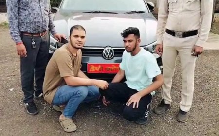 कार में डिप्टी कलेक्टर का नेम प्लेट लगाना पड़ा भारी, युवक गिरफ्तार