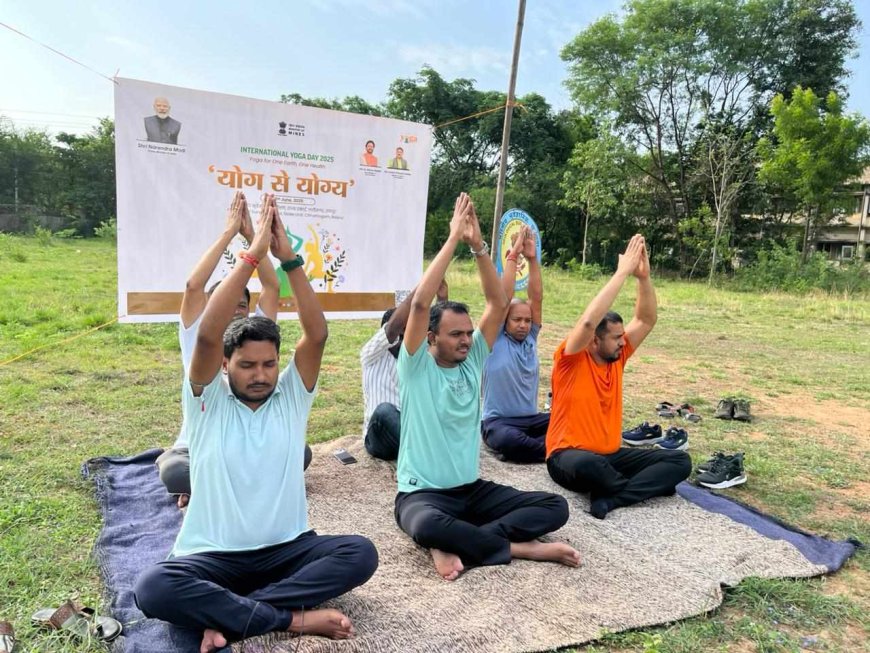 भारतीय भूवैज्ञानिक सर्वेक्षण, राज्य इकाई रायपुर  ने एक पृथ्वी, एक स्वास्थ्य के लिए योग के वैश्विक थीम के साथ 11वें अंतर्राष्ट्रीय योग दिवस समारोह में सक्रियतापूर्वक लिया हिस्सा