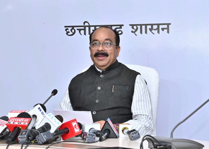 उप मुख्यमंत्री श्री अरुण साव ने कैबिनेट की बैठक में लिए गए निर्णयों की जानकारी दी