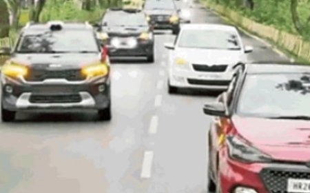 फर्जी नेम प्लेट और बत्ती लगाकर मचा रहे हुड़दंग