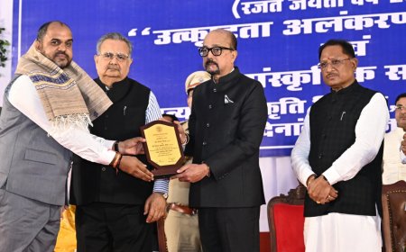 उत्कृष्टता अलंकरण समारोह : उत्कृष्ट संसदीय रिपोर्टिंग के लिए डॉ. राकेश कुमार, योगेश मिश्रा और विश्वप्रकाश पुरेना हुए पुरस्कृत