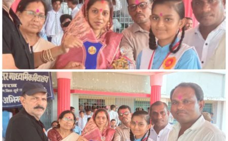 जमराव सरपंच जागेशवरी सोनकर ने मेघावी छात्रा रीमा सोनकर को प्रोत्साहित करने 5000 रुपये की राशि प्रदान किये