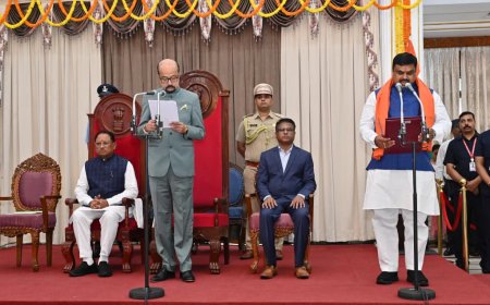 राज्यपाल  डेका ने दिलाई तीन मंत्रियों को शपथ