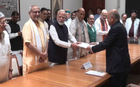 उपराष्ट्रपति पद के लिए सीपी राधाकृष्णन ने दाखिल किया नामांकन