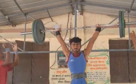 सेजस अमलेश्वर के छात्र स्थानीय वेटलिफ्टर विकास साहू का राज्य स्तरीय प्रतियोगिता के लिए चयन