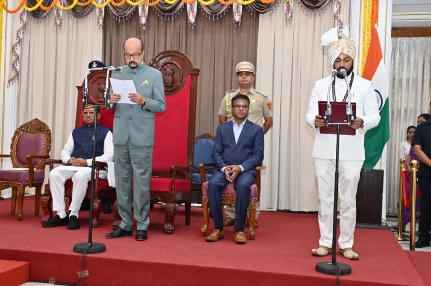 राज्यपाल  डेका ने दिलाई तीन मंत्रियों को शपथ