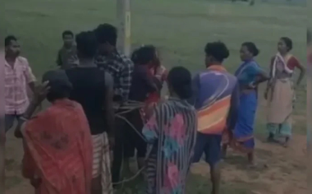 रिश्तेदार के साथ बाजार जा रही थी महिला, लोगों को लगा आशिक है, खंभे से बांधा और फिर …